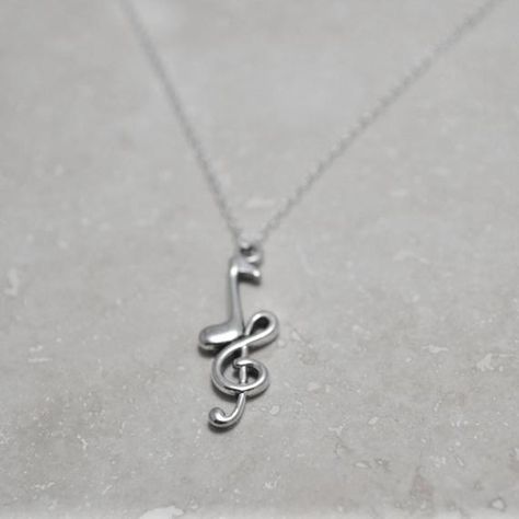 Treble Clef Necklace, Necklace Music, Music Necklace, Music Teacher Gift, Music Teacher Gifts, Love My Dog, 20 Dollars, Music Jewelry, Handmade Sellers