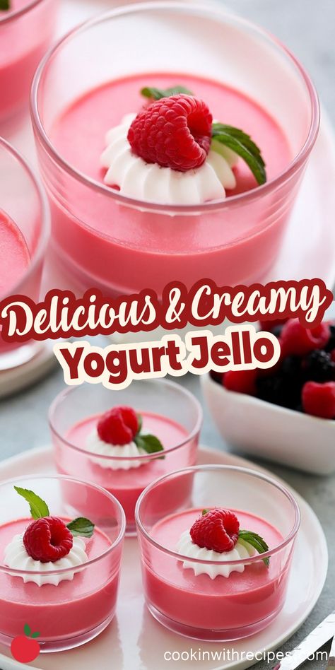 Yogurt Jello Recipe, Yogurt Jello, Jello Parfait, Yogurt Dessert Recipes, Greek Yogurt Dessert, White Chicken Chili Recipe Crockpot, Jello With Fruit, Jello Recipe, Jello Flavors