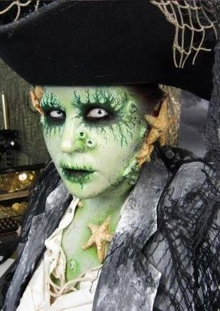 Pirate Makeup: Davy Jones  http://www.youtube.com/watch?v=K7ANdd3doVI <-- Swamp Monster Makeup, Sea Creature Makeup, Creepy Mermaid, Creature Makeup, Ocean Makeup, Zombie Mermaid, Scary Mermaid, Pirate Makeup, Swamp Monster