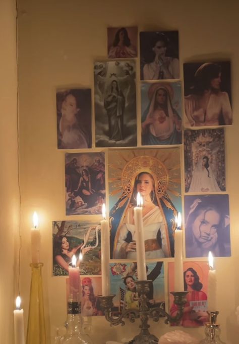 Lana Del Rey Decor, Lana Del Rey Shrine, Lana Shrine, Sweet Life Frank Ocean, Valentines Theme Party, Realistic Aesthetic, Lana Del Rey Love, Luxury Room Bedroom, Lana Rey