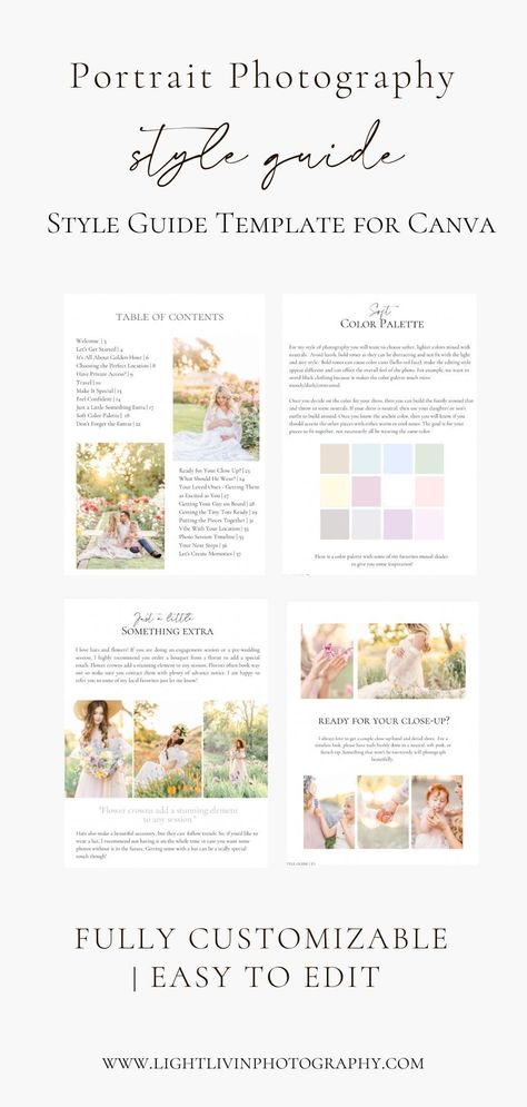 Style Guide Photography, Style Guide Photoshoot, Photography Wardrobe Guide, Styling Guide Photography, Light And Airy Portraits, Style Guide For Photography Clients, Photographer Style Guide, Photography Style Guide For Clients, Light And Airy Family Photography