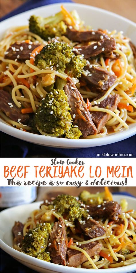 Beef Lo Mein, Easy Family Dinner, Lo Mein Recipes, Big Crowd, Lo Mein, Crockpot Beef, Easy Family Dinners, Crock Pot Cooking, Slow Cooker Beef