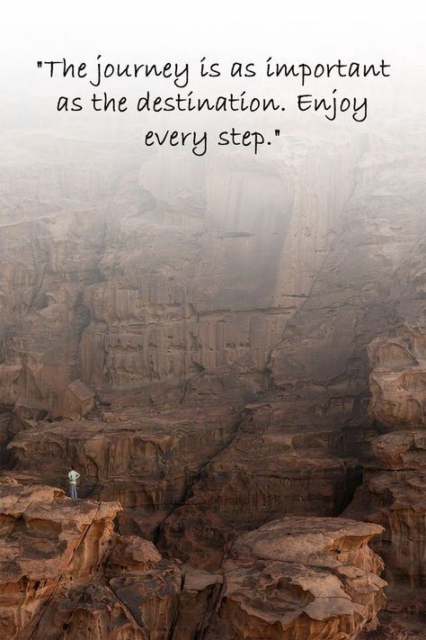 "Image featuring a quote: 'The journey is as important as the destination. Enjoy every step.' - Inspiring travel quote." Journey Quotes Inspirational, Step Quotes, Healing Habits, Steps Quotes, Adventure Inspiration, Best Travel Quotes, Enjoy The Journey, Journey Quotes, Enjoy The Ride