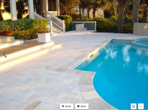 Stone Pool Deck, Travertine Pool Decking, Pool Paving, Travertine Pool Coping, Pool Pavers, Florida Pool, Travertine Pool, Travertine Pavers, Stone Pool