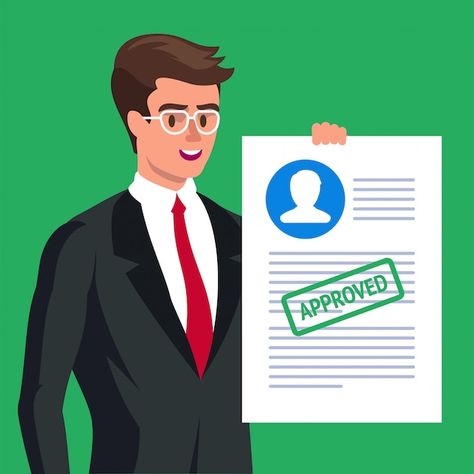 Claim form. happy man and approved appli... | Premium Vector #Freepik #vector #paperwork #legal-document #contract #apply Loan Shark, Need A Loan, Success Video, Small Business Loans, Loan Application, Types Of Loans, Instant Cash, Application Form, Business Loans