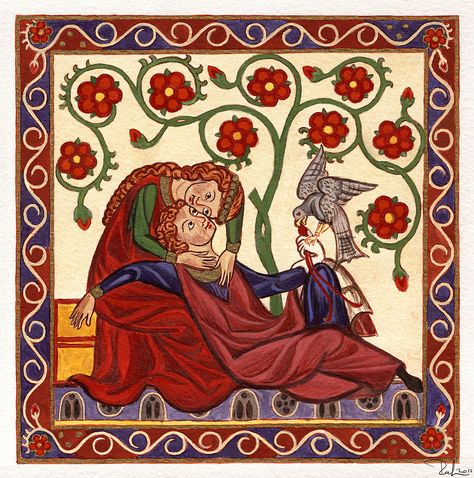 #FollowFriday? Codex Manesse, Courtly Love, Medieval Drawings, Medieval Music, Medieval Artwork, Illustrated Manuscript, Medieval Aesthetic, Medieval Paintings, Medieval Life