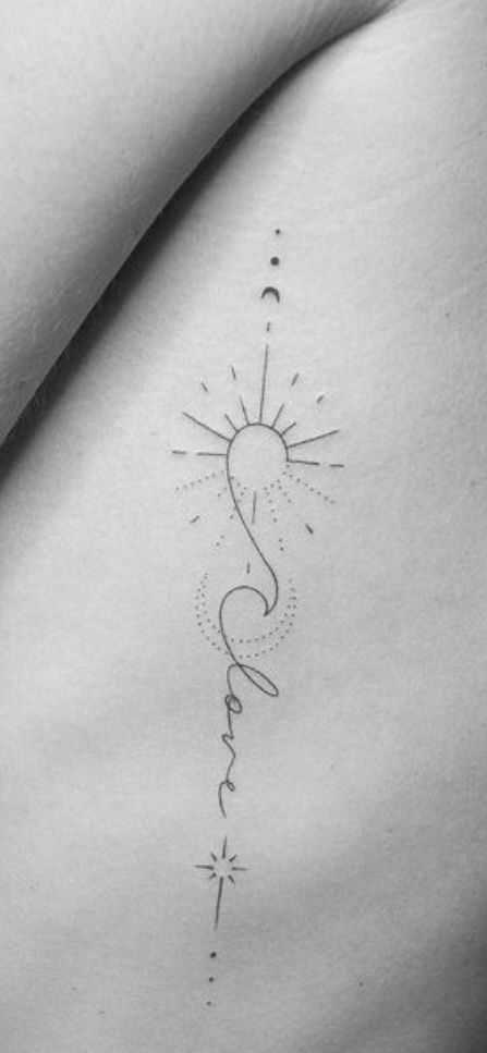 Between Breast Tattoo, Celtic Tattoo For Women, Boho Tattoos, Writing Tattoos, Spine Tattoos For Women, Small Hand Tattoos, Spine Tattoos, Subtle Tattoos, Tattoos For Daughters