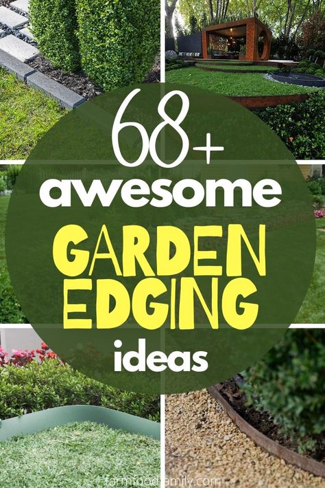 Garden Edging Ideas Cheap, Garden Edging Ideas, Flower Bed Edging, Edging Ideas, Landscape Edging, Lawn Edging, Garden Yard Ideas, Front Yard Garden, Garden Edging