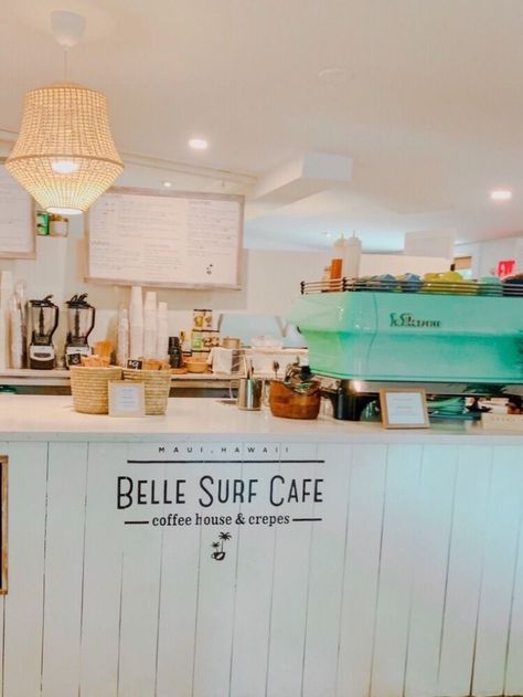 #small #greeting #picto🎂 Beach Vibe Coffee Shop, Lake Coffee Shop, Beach Themed Cafe, Seaside Cafe Aesthetic, Coastal Ice Cream Shop, Coffee Shops Aesthetics, Surf Coffee Shop, Beachy Coffee Shop, Tropical Coffee Shop