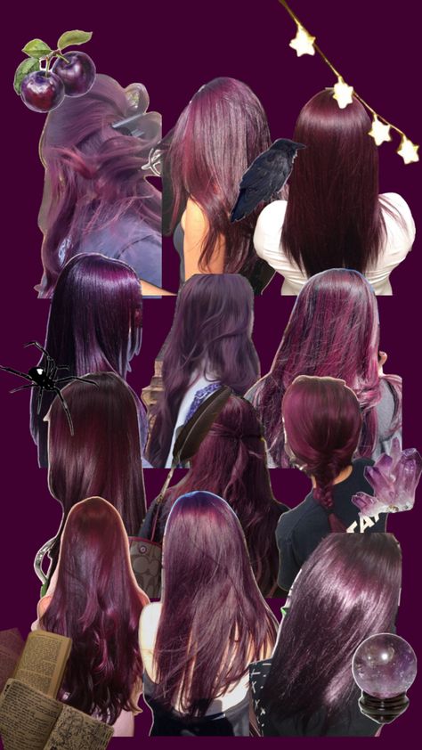 #Needthat Cool Tone Hair Color, Purple Burgundy Hair, Pelo Color Vino, Red Balayage Hair, Black Red Hair, Dark Purple Hair, Haircuts For Long Hair With Layers, Hair Color Streaks, Hairdos For Curly Hair