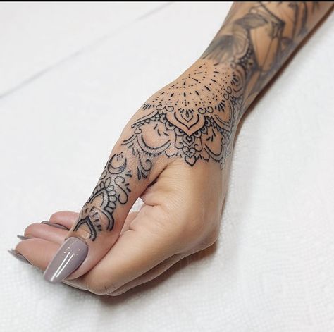 Hand Palm Tattoos, Thigh Piece Tattoos, Mandela Tattoo, Thumb Tattoos, Wrist Tattoo Cover Up, Mandala Hand Tattoos, Cuff Tattoo, Henna Inspired Tattoos, Cute Hand Tattoos