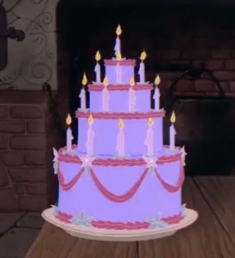 A blue four-tiered cake with pink trimming, green leaves and white flowers made out of icing. 13 candles are shown. Sleeping Beauty Sweet 16, Sleeping Beauty Quince, Aurora Cake, Beauty Party Ideas, Sleeping Beauty Cake, Sleeping Beauty Birthday, Sleeping Beauty Wedding, Sleeping Beauty Party, Quince Cake