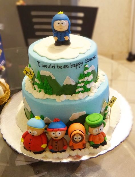 Southpark Cake Ideas, Southpark Cake Birthday, South Park Themed Party, South Park Birthday Party Ideas, Southpark Cake, South Park Birthday Cake, South Park Cake, Diy Bedroom Decorations, South Park Birthday