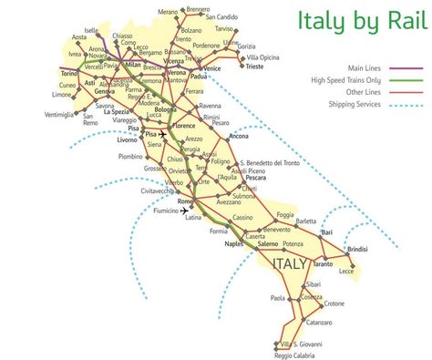 17 Things to Know Before You Go to Italy and Tuscany Northern Italy Map, European Train Travel, Italy Culture, Train Map, Europe Train, Train Route, Italy Itinerary, Explore Italy, Travel Trends