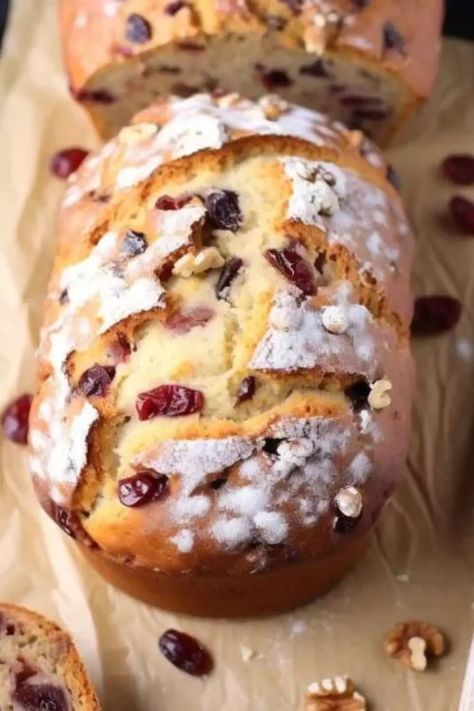 Costco Cranberry Walnut Bread Recipe Best Quick Breads, Walnut Cranberry Bread Recipe, Nut Bread Recipe Loaf Pan, Costco Cranberry Walnut Bread Recipe, Cranberry Loaf Recipe, Bread Sweet Recipes, Cranberry Yeast Bread, Cranberry Nut Bread Recipe, Cranberry Walnut Bread Recipe