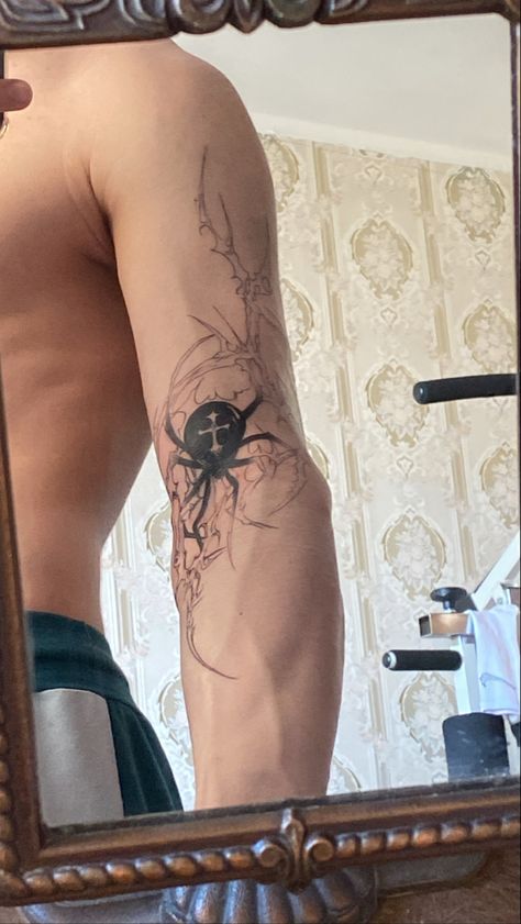 Tattoo Ideas Males, Waist Tattoos, Sigil Tattoo, Sharpie Tattoos, Clever Tattoos, Tattoo Inspiration Men, Biomechanical Tattoo, Back Tattoos For Guys, Spider Tattoo