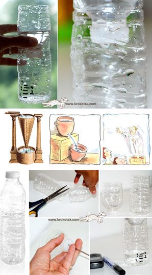 Simple, DIY Water Clock. #diyscience #water # clock Muslim Scientists, Water Clock, Diy Paper Christmas Tree, Dance Crafts, Simple Holiday Cards, Children Activities, Kitchen Timer, Kids Science, Diy Science