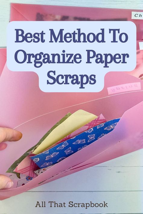 how to organize scrapbook paper Organize Scrapbook Paper, Organize Paper Scraps, Scrap Paper Storage, Scrapbook Supplies Organization, Scrapbook Paper Organization, Scrapbook Room Organization, Scrapbook Paper Storage, Craft Paper Storage, Small Craft Rooms