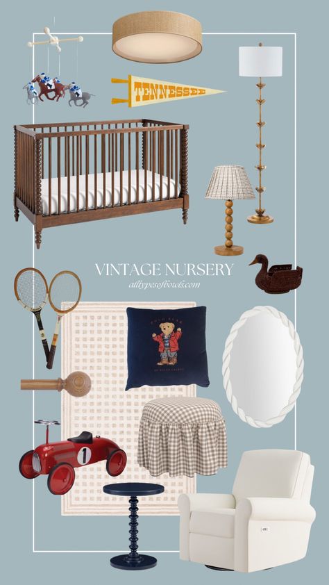 Chris Loves Julia Turned Wood … curated on LTK Classic Style Nursery, Nursery With Navy Crib, Preppy Nursery Boy, Ralph Lauren Baby Nursery, Disney Theme Nursery, New England Nursery, Vintage Ralph Lauren Nursery, Cool Boy Nursery, Little Boys Nursery