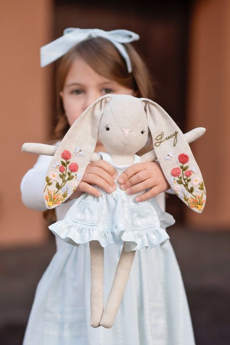 Purchase Cottontail PDF Sewing Pattern Cotton Stuffed Animals, Sewing Stuffed Toys, How To Sew Stuffed Animals, Rabbit Doll Pattern Free, Rabbit Sewing Pattern, Doll Patterns Free Sewing, Bunny Sewing Pattern, Girls Sewing Projects, Knitting Quilt