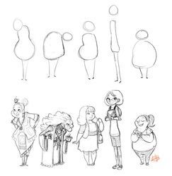 Body Type Character Design, Mother Character, Pixar Character Design, Character Shapes, Shape Language, Costume Design Sketch, رسم كاريكاتير, Drawing Hands, Character Design Sketches