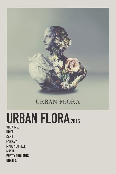 Urban Flora, Minimalist Album Poster, Alina Baraz, College Wallpaper, Minimalist Polaroid Poster, Minimalist Music, Clothes Embroidery Diy, Polaroid Poster, Embroidery On Clothes