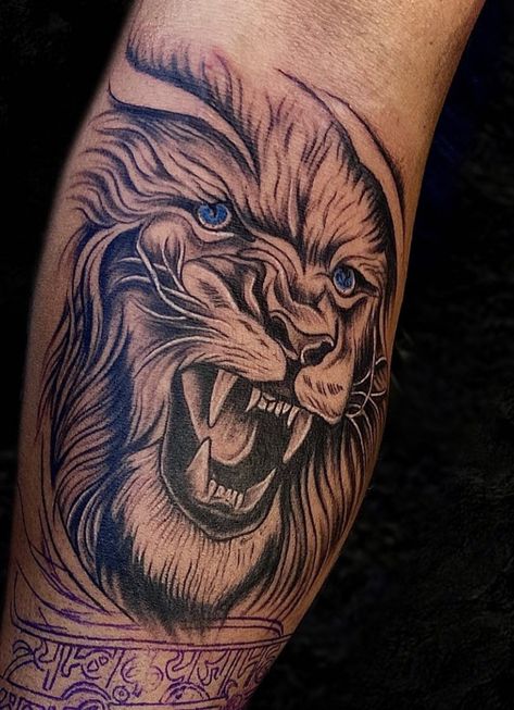 Lion And Rose Tattoo, Goa Tattoo, Best Tatto, Mahadev Tattoo, Cross Drawing, Tattoo Process, Tiger Tattoo Design, Band Tattoo Designs, Clever Tattoos