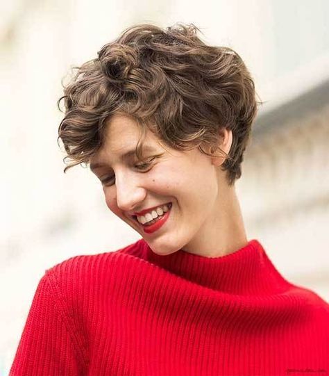 Short Curly Pixie, Asymmetrical Bob Haircuts, Curly Pixie Haircuts, Thick Wavy Hair, Curly Pixie Cuts, Short Curly Haircuts, Curly Pixie, Haircuts For Curly Hair, Hair Styles 2017