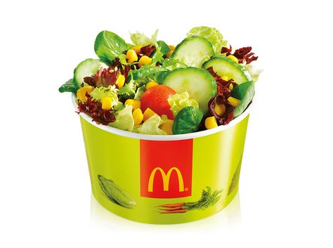 This salad is offered as a side-dish to a meal. Also in some country we can find this salad in ‘Snack’ category. Mcdonalds Uk, Shaker Siding, Seasonal Salad, Salad Leaves, Healthy Sides, Side Salad, Different Recipes, Junk Food, Health Issues