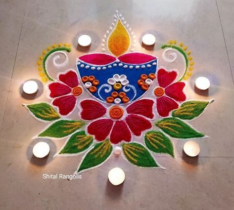 Round Rangoli Design, Ganpati Rangoli, Easy Rangoli Designs Diwali, Kolam Design, Rainbow Birthday Cake, Colorful Rangoli, Daily Rangoli, Simple Rangoli Designs Images, Rangoli Patterns