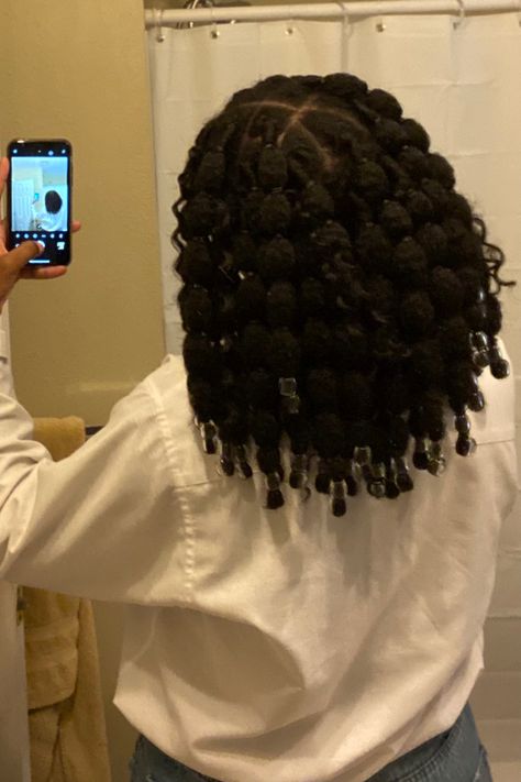 Hairstyle Natural Hair, Statement Hair, Chunky Twists, Beads Hair, Hair Puff, Protective Hairstyles For Natural Hair, Bubble Braids, Quick Natural Hair Styles, Hair Twist