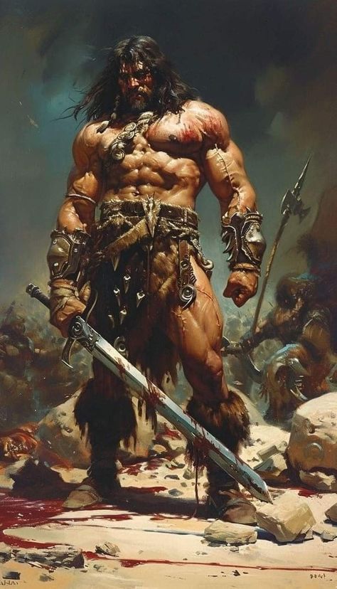 Conan The Barbarian Art, Conan The Barbarian Comic, Conan Barbarian, Conan O Barbaro, Conan Exiles, Marvel Heroines, Happy Navratri Images, Comic Book Art Style, Frank Frazetta