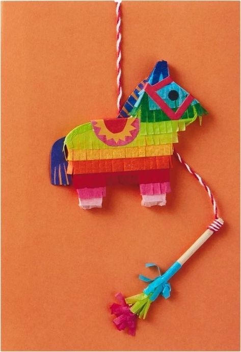 Pinata Making, Felt Faces, Card Gift Ideas, Mexican Ornaments, Mexican Christmas Decorations, Mexican Heart, Mexico Christmas, Birthday 21st, Fun Birthday Card