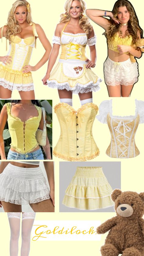 halloween costume ideas, goldilocks costume, halloween, costume ideas for blondes, college halloween costumes Halloween Costume Ideas For Blondes, Costume Ideas For Blondes, Pretty Woman Halloween Costume, Goldilocks Costume, Teenage Halloween Costumes, College Halloween Costumes, Blonde Halloween Costumes, Horror Halloween Costumes, Cute Group Halloween Costumes