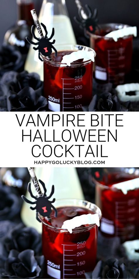 Looking for a spooky Halloween cocktail? This Vampire Bite Halloween Cocktail is the perfect drink for all your Halloween festivities. Or, make it a fun mocktail by leaving out the alcohol. Just don’t forget the vampire teeth! Alcohol Punch, Alcohol Shots, Halloween Alcohol, Cocktail Halloween, Vodka Alcohol, Vampire Bite, Raspberry Puree, Halloween Shots, Halloween Party Drinks