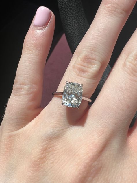 Elongated Cushion White Gold, Silver Elongated Cushion Engagement Ring, Elongated Cushion Cut Engagement Ring, Cushion Cut Engagement Ring Solitaire, Cushion Cut Solitaire, Elongated Cushion Cut, Cushion Cut Engagement, Elongated Cushion, Cushion Engagement Ring