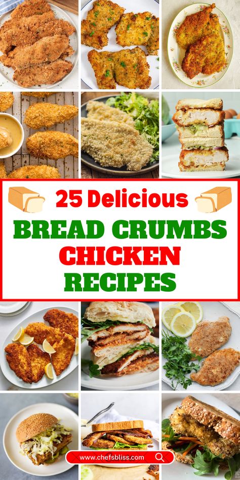 bread crumbs and chicken recipes Chicken Mayo Bread Crumbs, Breadcrumb Recipe Meals, Fried Chicken With Bread Crumbs, Recipes With Bread Crumbs, Lunch Side Dishes, Bread Crumb Chicken, Brine Recipes, Salads Lunch, Bread Crumbs Recipe