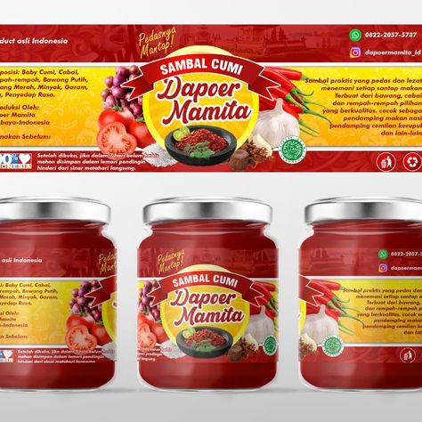 I will create an amazing product label design or packaging design Sambal Logo Packaging Design, Bagoong Alamang, Hot Sauce Packaging, Product Label Design, Food Logo Design Inspiration, Drinks Packaging Design, Packaging Label Design, Packaging Design Trends, Bottle Design Packaging