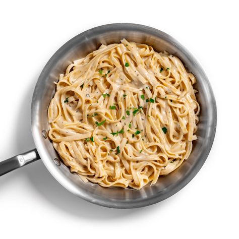 Vegan Fettuccine Alfredo - Thee Burger Dude Vegan Fettuccine, Alfredo Fettuccine, Vegan Fettuccine Alfredo, Vegan Alfredo, Vegan Milk, Vegan Parmesan, Vegan Main Dishes, Fettuccine Alfredo, Alfredo Pasta