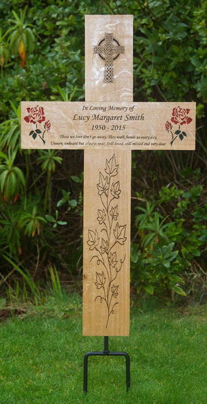 Mega Memorial Cross Memorial Cross, Memorial Crosses Wooden Diy, Road Side Memorial Crosses, Memorial Crosses Wooden Diy Roadside, Diy Wooden Cross For Grave, Wooden Memorial Cross Ideas, Diy Headstone, Cross Headstone, Roadside Memorial