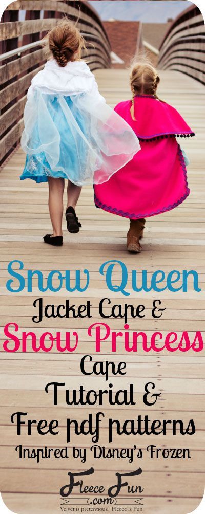 Love the idea of a jacket fo rmy Elsa.  I love how the Anna cape comes in multiple sizes too - so cute! Frozen Cape Diy, Paper Crafts For Preschoolers, Anna Cape, Cape Diy, Queen Cape, Toddler Cape, Cape Tutorial, Princess Cape, Diy Cape