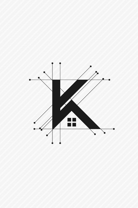 Engineering Logos Design, K Construction Logo, Logo Design For Architecture, Production House Logo, Architecture Company Logo, House Logo Design Ideas, Geometric Branding, Architecture Logos, Interior Design Logo Inspiration