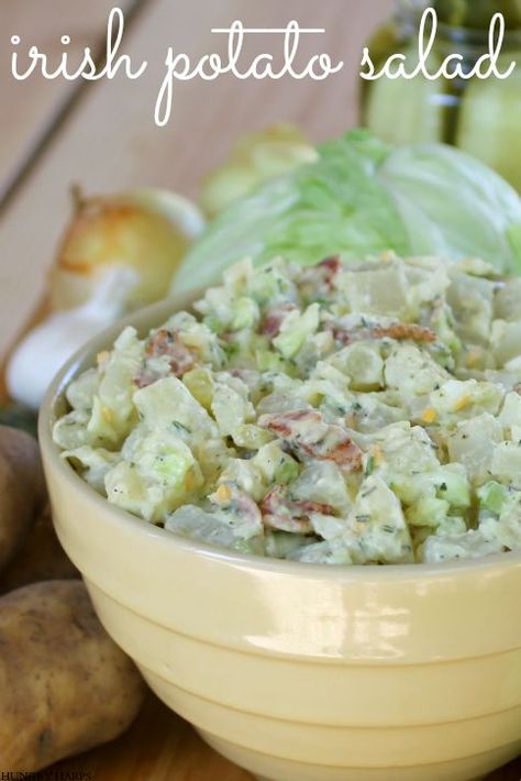 Irish Potato Salad, Irish Dinner Recipes, Irish Dinner, Irish Recipes Authentic, Irish Cooking, Potato Salad Recipe Easy, Irish Potato, Irish Dishes, Hp Sauce