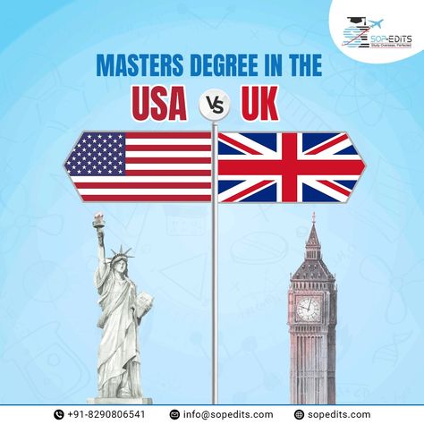 When considering pursuing a master's degree, both the USA and the UK offer excellent educational opportunities. However, there are some key differences to consider between the two countries! Masters In Usa, Uk Vs Usa, Master Degree, Graphic Design Books, Master's Degree, Design Books, Masters Degree, Study Abroad, The Two