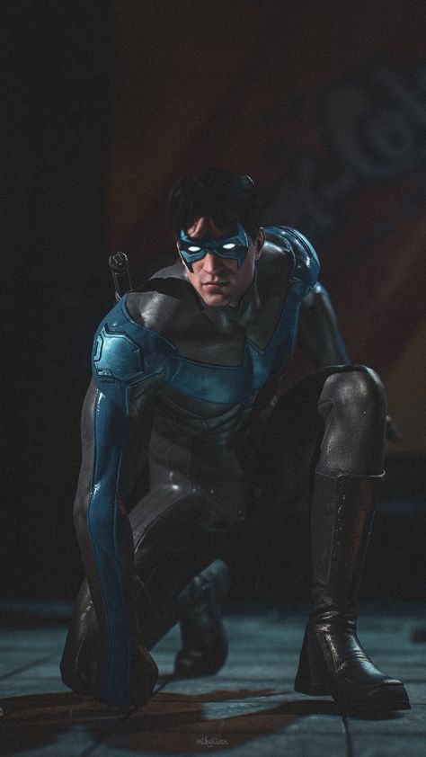 Nightwing Tom Taylor, Night Wing Cosplay, Richard Grayson Fanart, Night Wing Wallpaper, Nightwing Arkham Knight, Nightwing Gotham Knights, Arkham Knight Nightwing, Nightwing Suit, Gotham Knights Nightwing