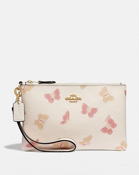 Women's Wristlets | COACH ® Small Wristlet, Butterfly Motif, Cute Wallets, Girly Bags, Luxury Purses, Cheap Handbags, Fancy Bags, Pretty Bags, Cute Purses