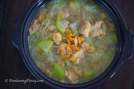 Sotanghon with Upo Soup Opo Squash Recipes Filipino, Upo Recipe Filipino Food, Ginisang Upo Recipe, Filipino Sotanghon Soup, Filipino Sinigang Soup, Sotanghon Soup, Opo Squash, Pancit Recipe, Asian Recipe