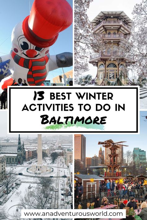 From amazing museums to ice skating to bustling German Christmas Markets, Baltimore in winter has a little something for everyone to enjoy! #baltimore #baltimoremaryland #baltimoreinwinter #thingstodoinbaltimoreinwinter #baltimorewinteractivities #placestovisitinbaltimore #whattodoinbaltimore #winterinbaltimore Christmas In Baltimore, Things To Do In Baltimore Maryland, Baltimore Christmas, Christmas Things To Do, German Christmas Markets, Winter Activities For Kids, German Christmas, Christmas Markets, Winter Break