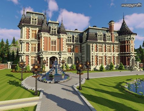 Minecraft Palace, Minecraft Brick, Minecraft Modern City, Minecraft City Buildings, Minecraft Mansion, Minecraft Structures, Minecraft House Plans, Minecraft Modern, Minecraft Cottage