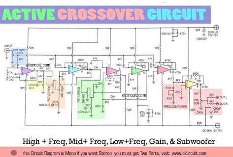 The Crossover series presented here is an Active Crossover Series suitable for Hi-Fi audio systems using the LM741,The crossover circuit consists of two types, active and passive. Passive crossover circuits use only passive components and they are very simple, but they discard large amounts of energy and also cause distortion. Active crossover is a better choice for Hi-Fi audio systems. Audio Box, Audio Crossover, Circuit Board Design, Speaker Plans, Power Supply Circuit, Hobby Electronics, Speaker Amplifier, Subwoofer Amplifier, Electronics Basics